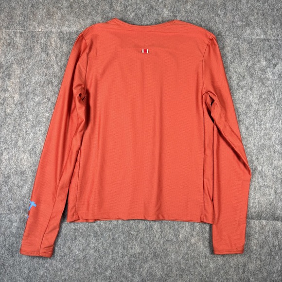 Tracksmith New York Long Sleeve Shirt Men Small Mesh‎ 2024 Marathon NYC Orange - Picture 9 of 12